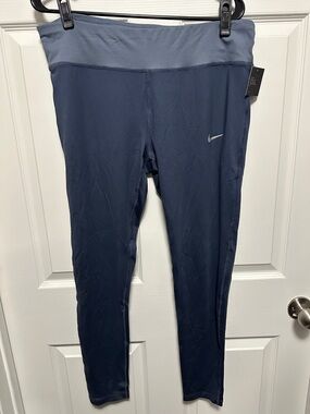 Nike Girls' Two-Tone Blue Performance Leggings